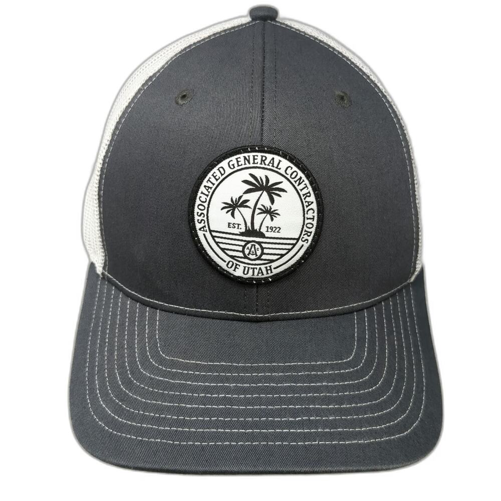 Richardson Trucker Hat Gray White One Size Associated General Contractors hat